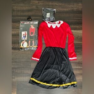 Olive Oyl Red and Black Costume